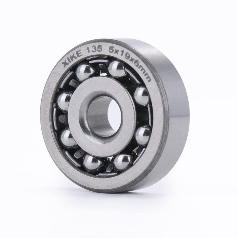 Xike 1 Pcs 135 Self-Aligning Ball Bearings 5x19x6mm, Open and Chrome Steel Fits DIY/Fans/Industrial/Agriculture/Pulp/Paper/Beverage/Textile/Material Handling Machinery. - Image 1